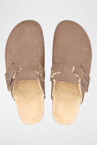 Sabot in pelle scamosciata - Marrone