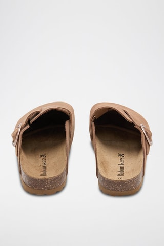 Sabot in pelle scamosciata - Marrone