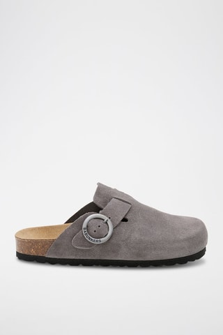 Sabot in pelle scamosciata - Grigio