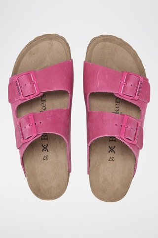 Ciabatte in pelle - Fucsia