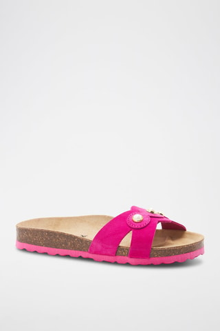Ciabatte in pelle scamosciata - Rosa
