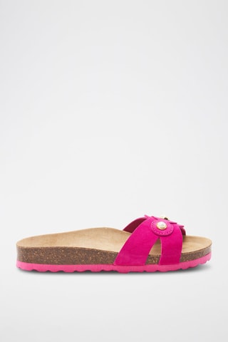 Ciabatte in pelle scamosciata - Rosa