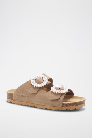 Ciabatte in pelle - Marrone