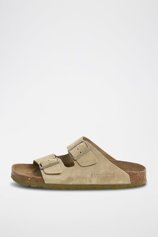 Ciabatte in pelle scamosciata - Beige