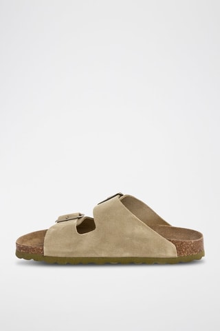 Ciabatte in pelle scamosciata - Beige