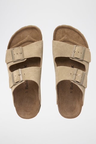 Ciabatte in pelle scamosciata - Beige