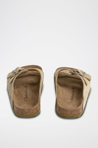 Ciabatte in pelle scamosciata - Beige