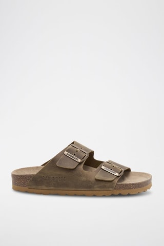 Ciabatte in pelle - Kaki