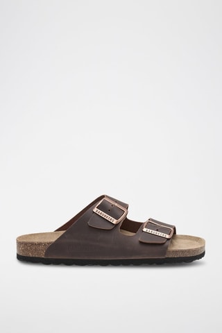 Ciabatte in pelle - Marrone