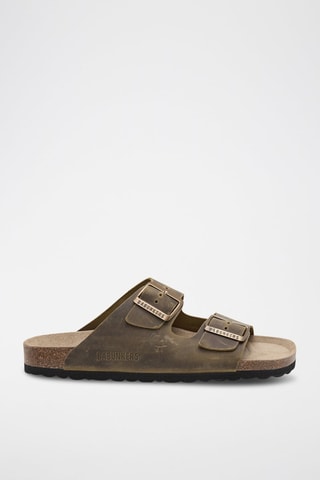 Ciabatte in pelle - Kaki