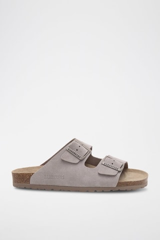 Ciabatte in pelle scamosciata - Marrone