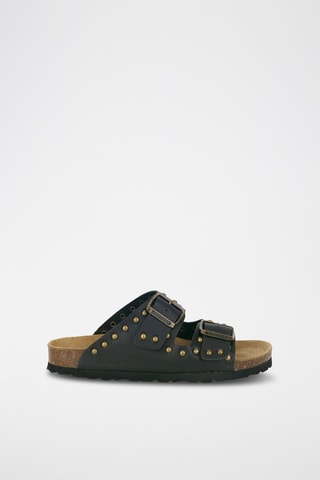 Ciabatte in pelle scamosciata - 
Nero