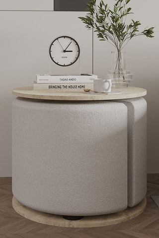 Table d'appoint et pouf