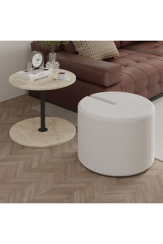 Table d'appoint et pouf