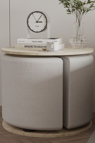 Table d'appoint et pouf