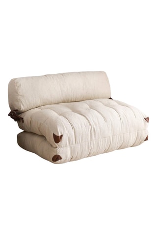 Chauffeuse convertible - 2 places Crème - En polyester