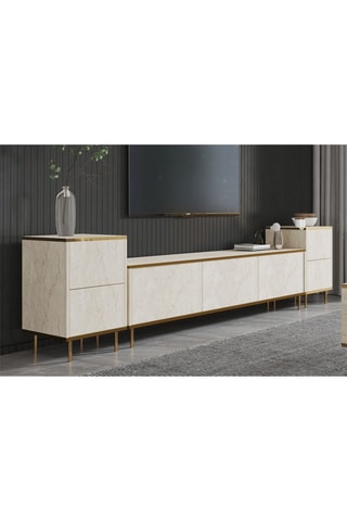 Meuble TV  2 abattants Imaj - 3 pièces