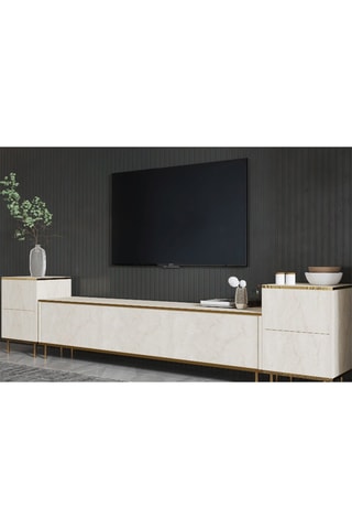 Meuble TV  2 abattants Imaj - 3 pièces