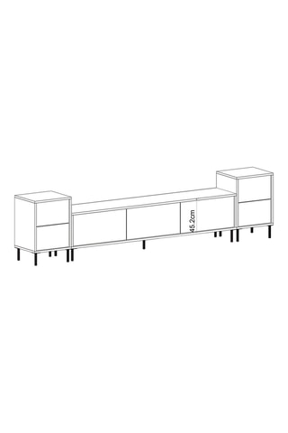 Meuble TV  2 abattants Imaj - 3 pièces