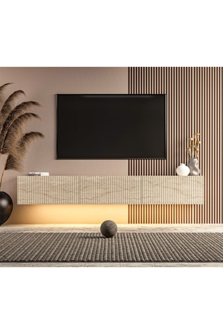 Meuble TV 3 abattants - 180 x 28,6 x 31,4 cm