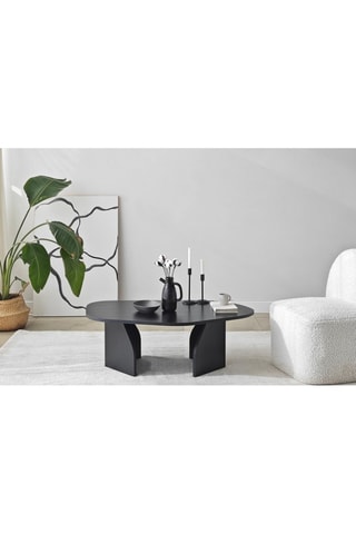 Table basse Rock - Noir - 100 x 35 x 60 cm