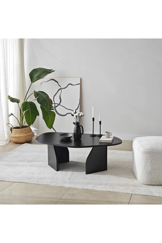 Table basse Rock - Noir - 100 x 35 x 60 cm