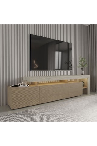 Meuble TV 3 portes - 192 x 53 x 37 cm