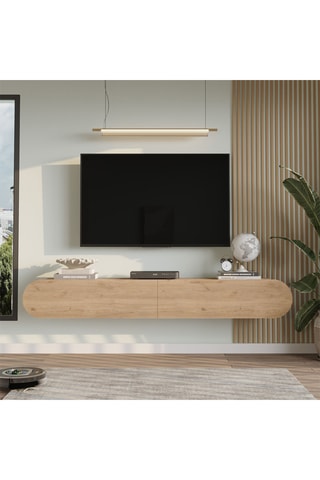 Meuble TV 2 abattants - 160 x 29,5 x 29,1 cm