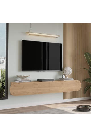 Meuble TV 2 abattants - 160 x 29,5 x 29,1 cm