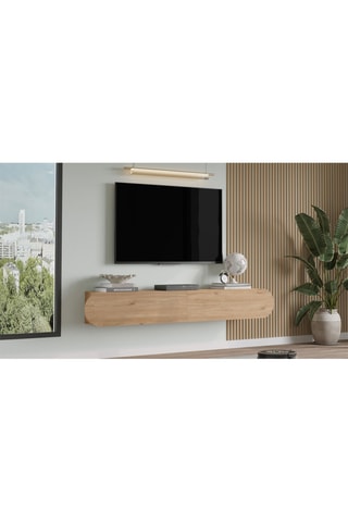 Meuble TV 2 abattants - 160 x 29,5 x 29,1 cm