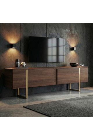 Meuble TV 2 portes - 180 x 30 x 50,5 cm