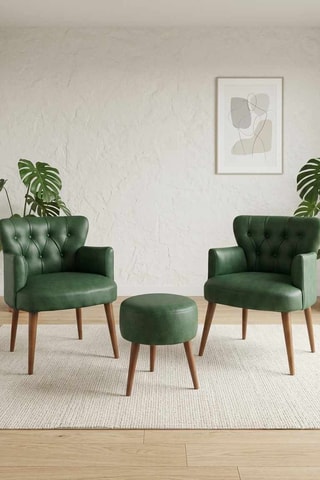 2 fauteuils et 1 pouf