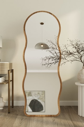 Miroir - 160 x 50 x 2,2 cm - Marron