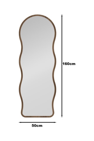 Miroir - 160 x 50 x 2,2 cm - Marron