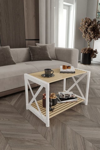 Table basse en bois - 53 x 38 x 38 cm