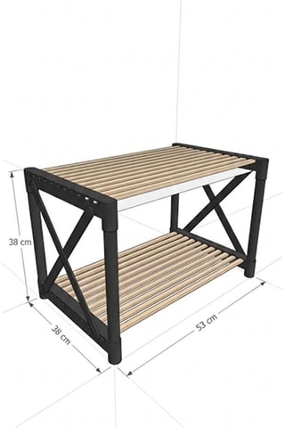 Table basse en bois - 53 x 38 x 38 cm