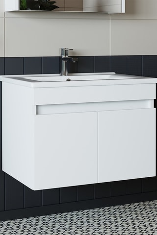 Meuble de salle de bain 2 portes - 65 x 45,5 x 45 cm