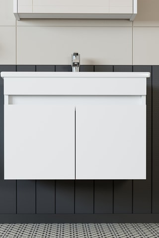Meuble de salle de bain 2 portes - 65 x 45,5 x 45 cm