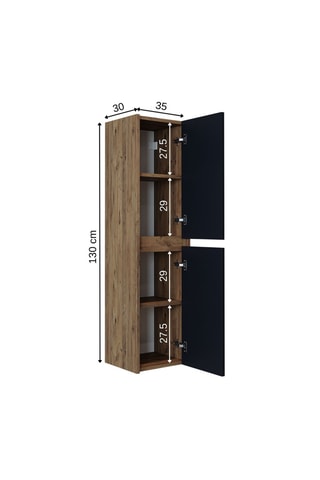 Meuble de salle de bain 2 portes - 130 x 35 x 30 cm