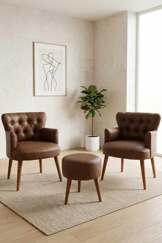 2 fauteuils et 1 pouf