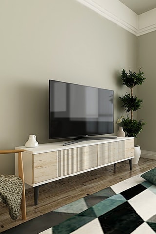 Meuble TV 2 abattants - 120 x 40,5 x 30 cm