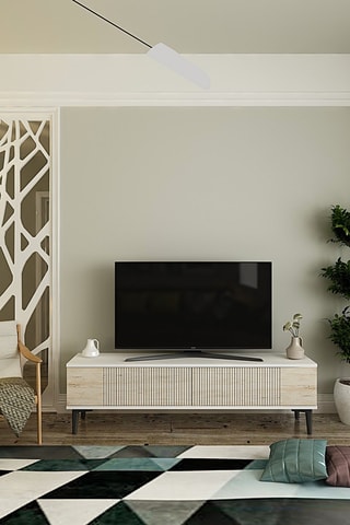 Meuble TV 2 abattants - 120 x 40,5 x 30 cm