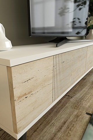 Meuble TV 2 abattants - 120 x 40,5 x 30 cm