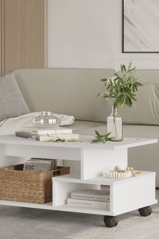 Table basse à roulettes - 90 x 42,5 x 51 cm