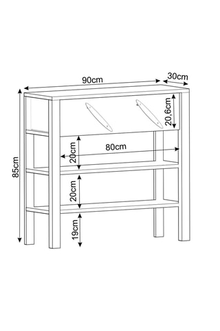 Commode - 90 x 85 x 30 cm
