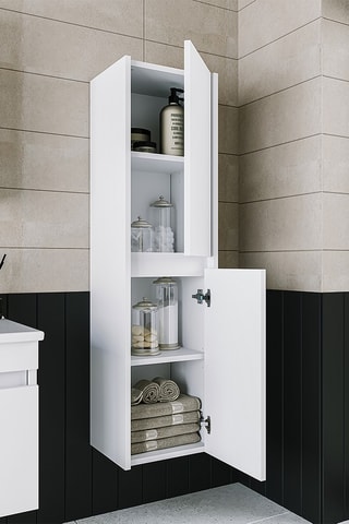 Meuble de salle de bain 2 portes - 35 x 130 x 30 cm
