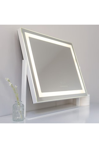 Espelho de maquilhagem LED com pés - 64 x 54,5 x 12 cm