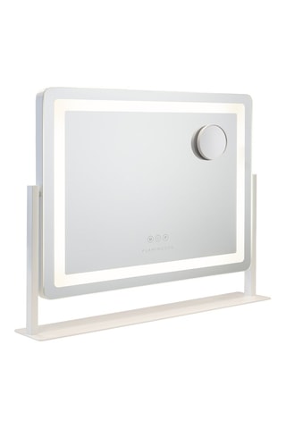 Espelho de maquilhagem LED com pés - 64 x 54,5 x 12 cm - Branco