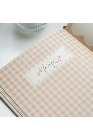 Agenda de planeamento semanal - 128 páginas - Bege - 21,5 x 15 x 2 cm