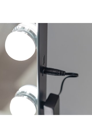 Espelho de maquilhagem LED com pés - 64 x 54,5 x 12 cm